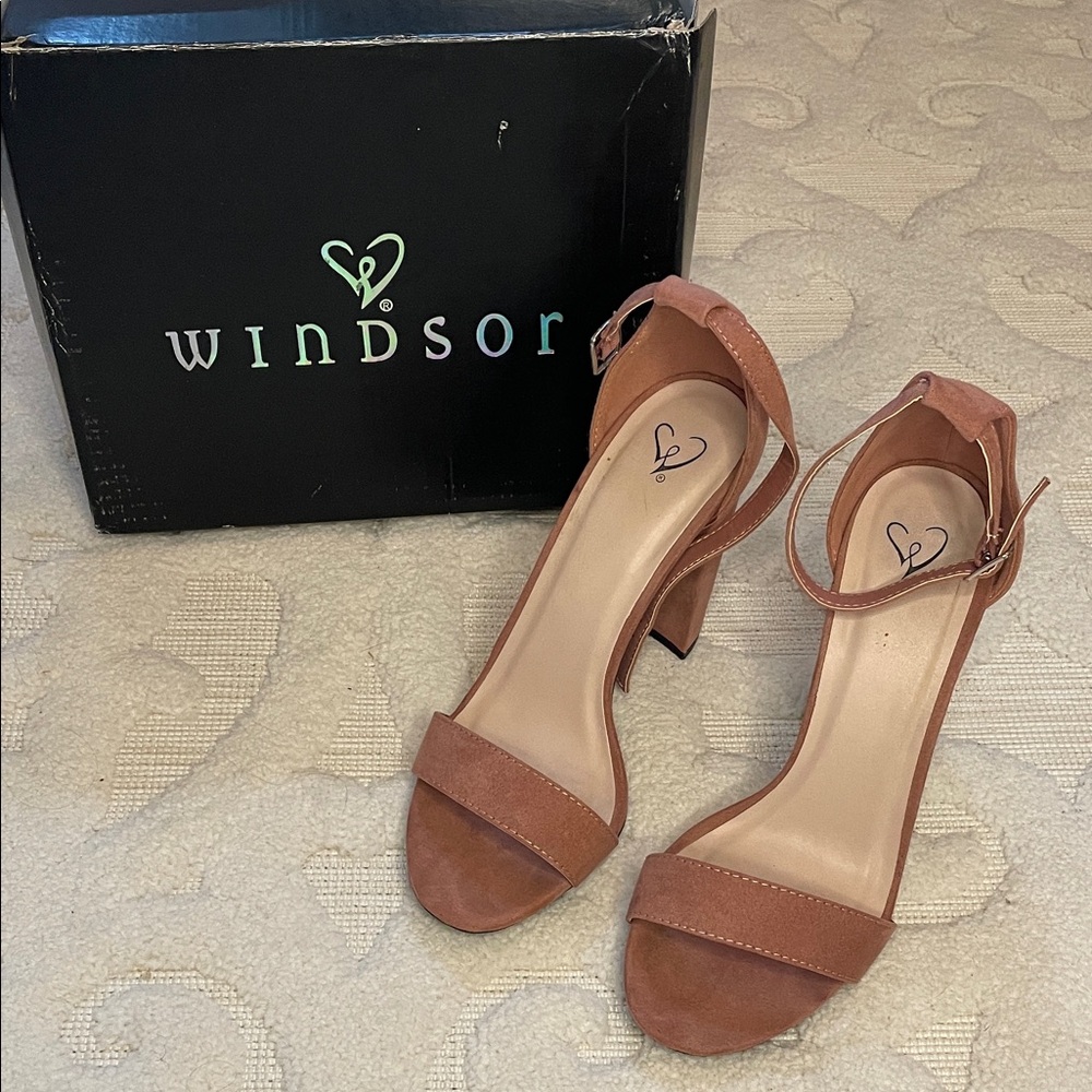 Elegant Blush Mauve High Heel Sandals